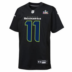Jaxon Smith-Njigba Seattle Seahawks Youth Super Bowl LX Patch Carbon Fashion Game Jersey Black - Nike