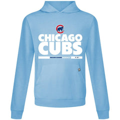 Chicago Cubs Levelwear Relay Center Stage Long Sleeve Hooded T-Shirt Lifestyle
