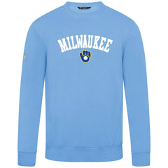 Milwaukee Brewers Levelwear Zane Felt Arch Pullover Sweatshirt On Sale