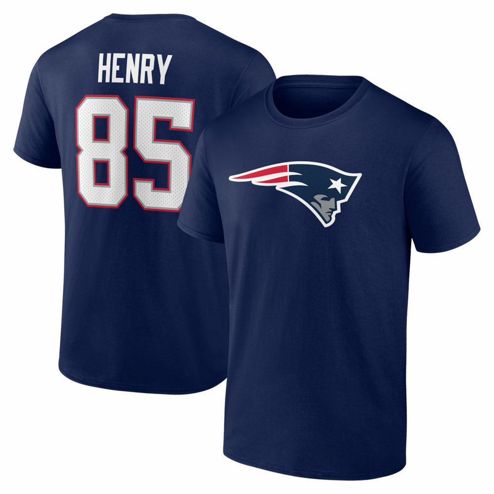 Hunter Henry New England Patriots Icon Name & Number T-Shirt Navy - NFL