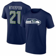 Devon Witherspoon Seattle Seahawks Icon Name & Number T-Shirt College Navy - NFL