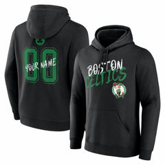 NBA - Boston Celtics Big & Tall Hustle Personalized Name & Number Hoodie - Black