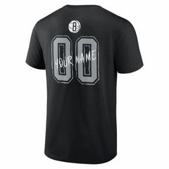 NBA - Brooklyn Nets Big & Tall Hustle Personalized Name & Number T-Shirt - Black