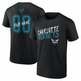 NBA - Charlotte Hornets Big & Tall Hustle Personalized Name & Number T-Shirt - Black