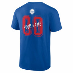 NBA - Detroit Pistons Big & Tall Hustle Personalized Name & Number T-Shirt - Blue