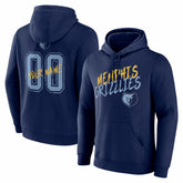 NBA - Memphis Grizzlies Big & Tall Hustle Personalized Name & Number Hoodie - Navy