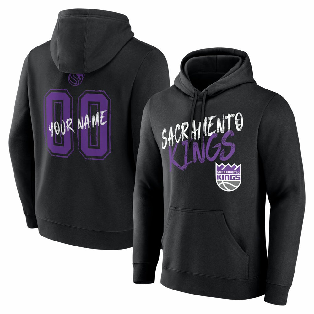 NBA - Sacramento Kings Big & Tall Hustle Personalized Name & Number Hoodie - Black
