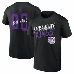 NBA - Sacramento Kings Big & Tall Hustle Personalized Name & Number T-Shirt - Black