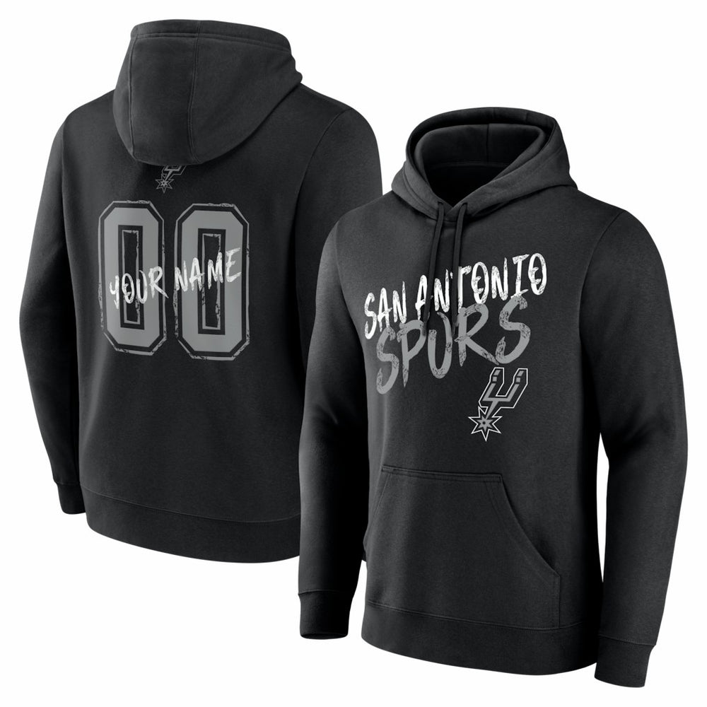 NBA - San Antonio Spurs Big & Tall Hustle Personalized Name & Number Hoodie - Black