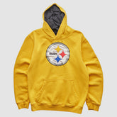 Pittsburgh Steelers NFL 2000s Hooded Pullover Sweatshirt Yellow Vintage - Fanatics