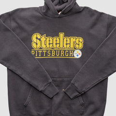Pittsburgh Steelers NFL 2000s Hooded Pullover Sweatshirt Charcoal Vintage - Fanatics