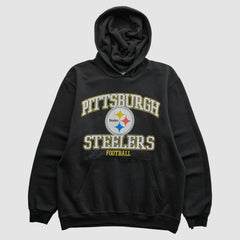 Pittsburgh Steelers NFL 2000s Hooded Pullover Sweatshirt Black Vintage - Fanatics