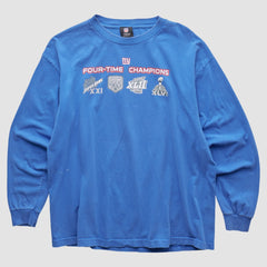New York Giants NFL 2010s Long Sleeve T-shirt Blue Vintage - Fanatics