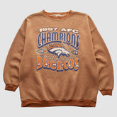Denver Broncos Tultex 1997 Pullover Sweatshirt Brown Vintage - Fanatics