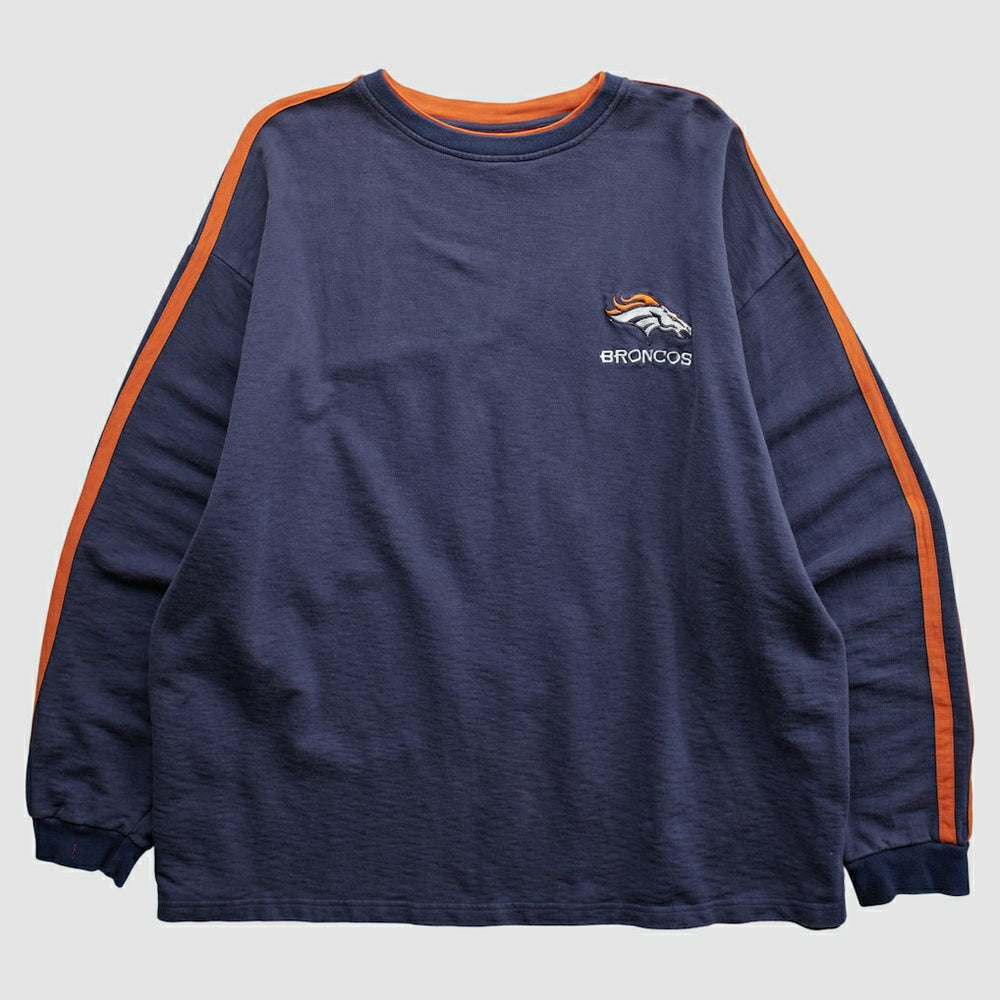 Denver Broncos NFL 2000s Pullover Sweatshirt Navy Vintage - Fanatics
