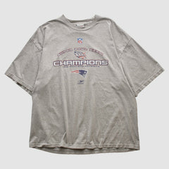 New England Patriots Reebok 2002 T-shirt Heather Gray Vintage - Fanatics