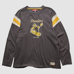 Pittsburgh Steelers Reebok 2000s Long Sleeve T-shirt Charcoal Vintage - Fanatics