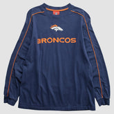 Denver Broncos NFL 2000s Long Sleeve T-shirt Navy Vintage - Fanatics