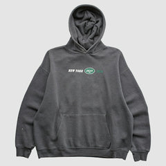 New York Jets Team Edition Apparel 2000s Hooded Pullover Sweatshirt Charcoal Vintage - Fanatics