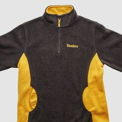 Pittsburgh Steelers NFL 2000s 1/4 Zip Sweatshirt Black Vintage - Fanatics