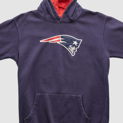 New England Patriots NFL 2000s Hooded Pullover Sweatshirt Navy Vintage - Fanatics