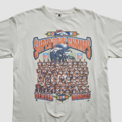 Denver Broncos Starter 1998 T-shirt White Vintage - Fanatics
