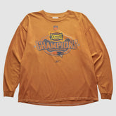 New England Patriots Reebok 2004 Long Sleeve T-shirt Orange Vintage - Fanatics