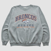 Denver Broncos Lee Sport 90s Pullover Sweatshirt Heather Gray Vintage - Fanatics