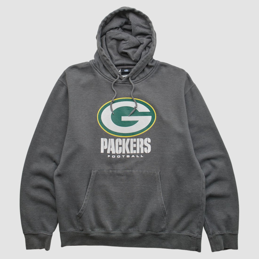 Green Bay Packers NFL 2010s Hooded Pullover Sweatshirt Charcoal Vintage - Fanatics