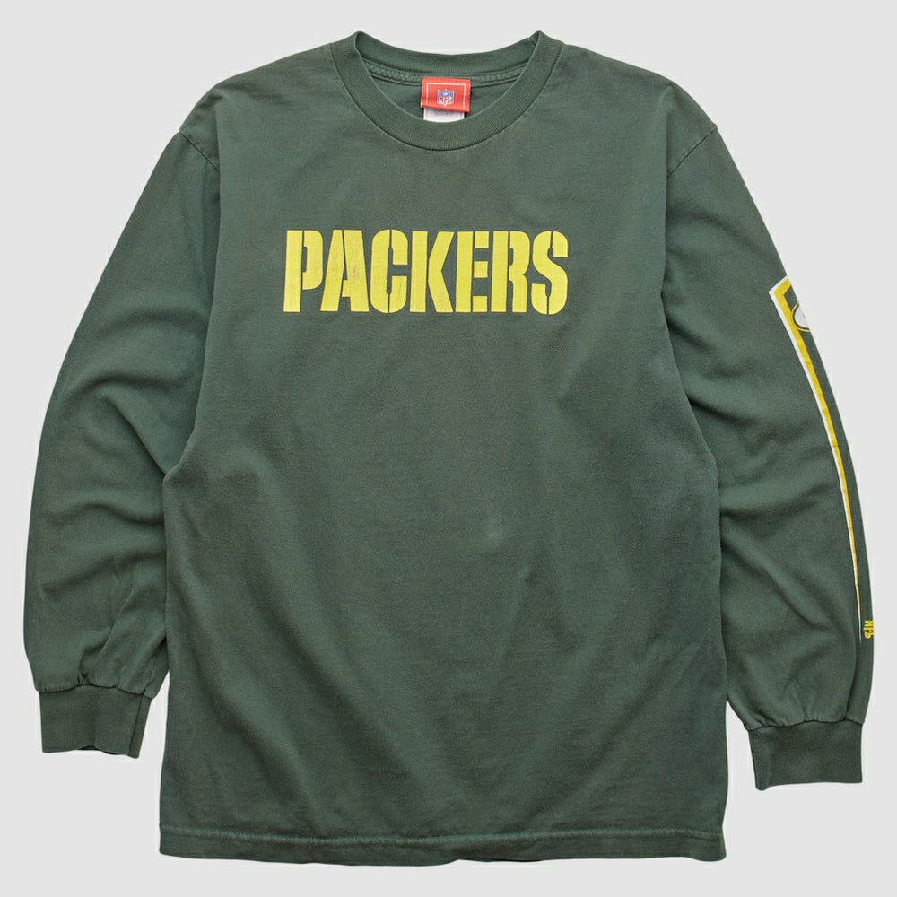 Green Bay Packers NFL 2000s Long Sleeve T-shirt Green Vintage - Fanatics