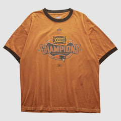 New England Patriots Reebok 2004 T-shirt Orange Vintage - Fanatics