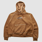 Denver Broncos NFL 2000s Hooded Pullover Sweatshirt Tan Vintage - Fanatics