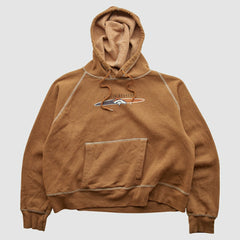 Denver Broncos NFL 2000s Hooded Pullover Sweatshirt Tan Vintage - Fanatics