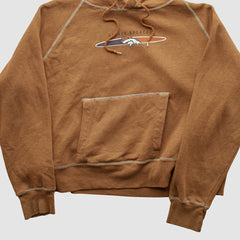 Denver Broncos NFL 2000s Hooded Pullover Sweatshirt Tan Vintage - Fanatics