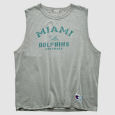 Miami Dolphins Champion 2000s Tank Heather Gray Vintage - Fanatics