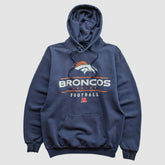 Denver Broncos NFL 2000s Hooded Pullover Sweatshirt Navy Vintage - Fanatics