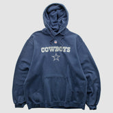 Dallas Cowboys Reebok 2000s Hooded Pullover Sweatshirt Navy Vintage - Fanatics