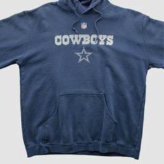 Dallas Cowboys Reebok 2000s Hooded Pullover Sweatshirt Navy Vintage - Fanatics