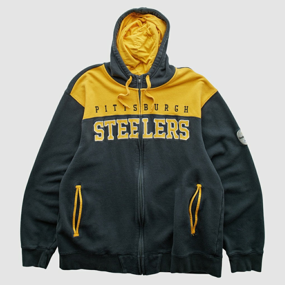 Pittsburgh Steelers NFL 2010s Hooded Full Zip Sweatshirt Black Vintage - Fanatics