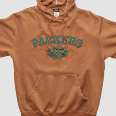 Green Bay Packers Reebok 2010s Hooded Pullover Sweatshirt Brown Vintage - Fanatics