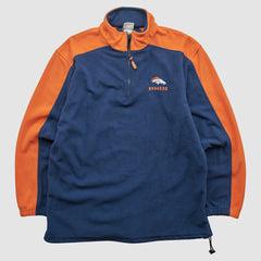 Denver Broncos NFL 2000s 1/4 Zip Sweatshirt Navy Vintage - Fanatics