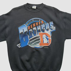Denver Broncos Fan Sportswear 1994 Pullover Sweatshirt Black Vintage - Fanatics