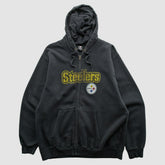 Pittsburgh Steelers NFL 2010s Hooded Full Zip Sweatshirt Black Vintage - Fanatics