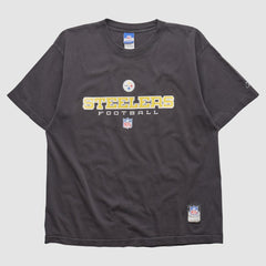 Pittsburgh Steelers Reebok 2000s T-shirt Black Vintage - Fanatics