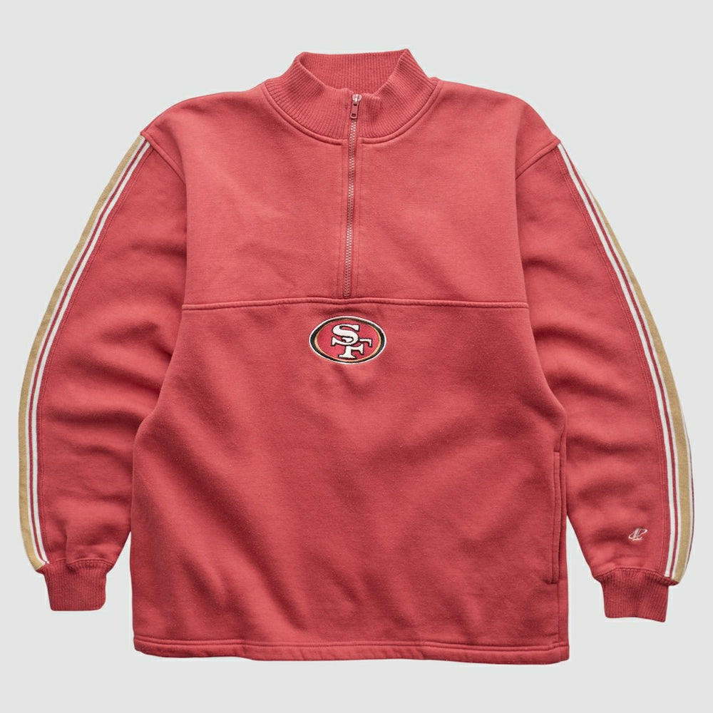 San Francisco 49ers NFL 2000s 1/4 Zip Sweatshirt Red Vintage - Fanatics