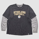 Pittsburgh Steelers Reebok 2010s Long Sleeve T-shirt Black Vintage - Fanatics