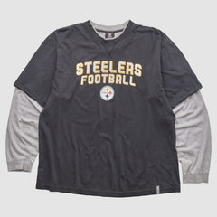 Pittsburgh Steelers Reebok 2010s Long Sleeve T-shirt Black Vintage - Fanatics