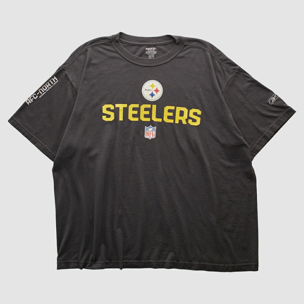 Pittsburgh Steelers Reebok 2000s T-shirt Black Vintage - Fanatics