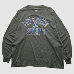 New England Patriots NFL 2010s Long Sleeve T-shirt Dark Heather Gray Vintage - Fanatics