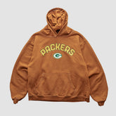 Green Bay Packers Reebok 2000s Hooded Pullover Sweatshirt Brown Vintage - Fanatics
